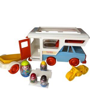 1972 Romper Room Weebles Camp-About Camper Motorcycle Trailer Boat Picnic Table